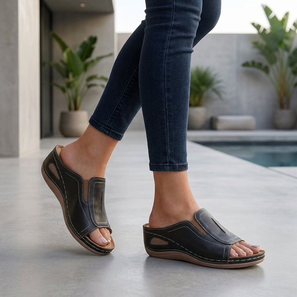 Orthopedic Slide Sandals with Cushioned Support