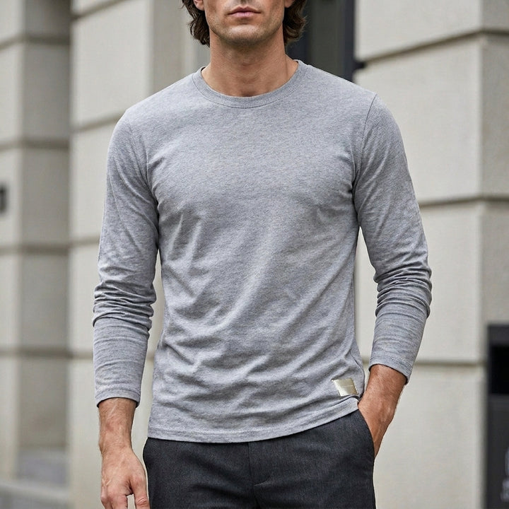 Tailored Long Sleeve Crew Neck Essential Tee