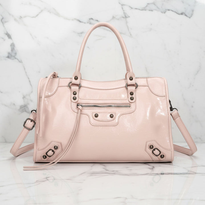 Riley Urban Shoulder Bag | Zip-Detail Moto City Bag