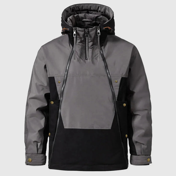 Theodore Color-Block Relaxed Fit Anorak Jacket | Hooded Padded Jacket