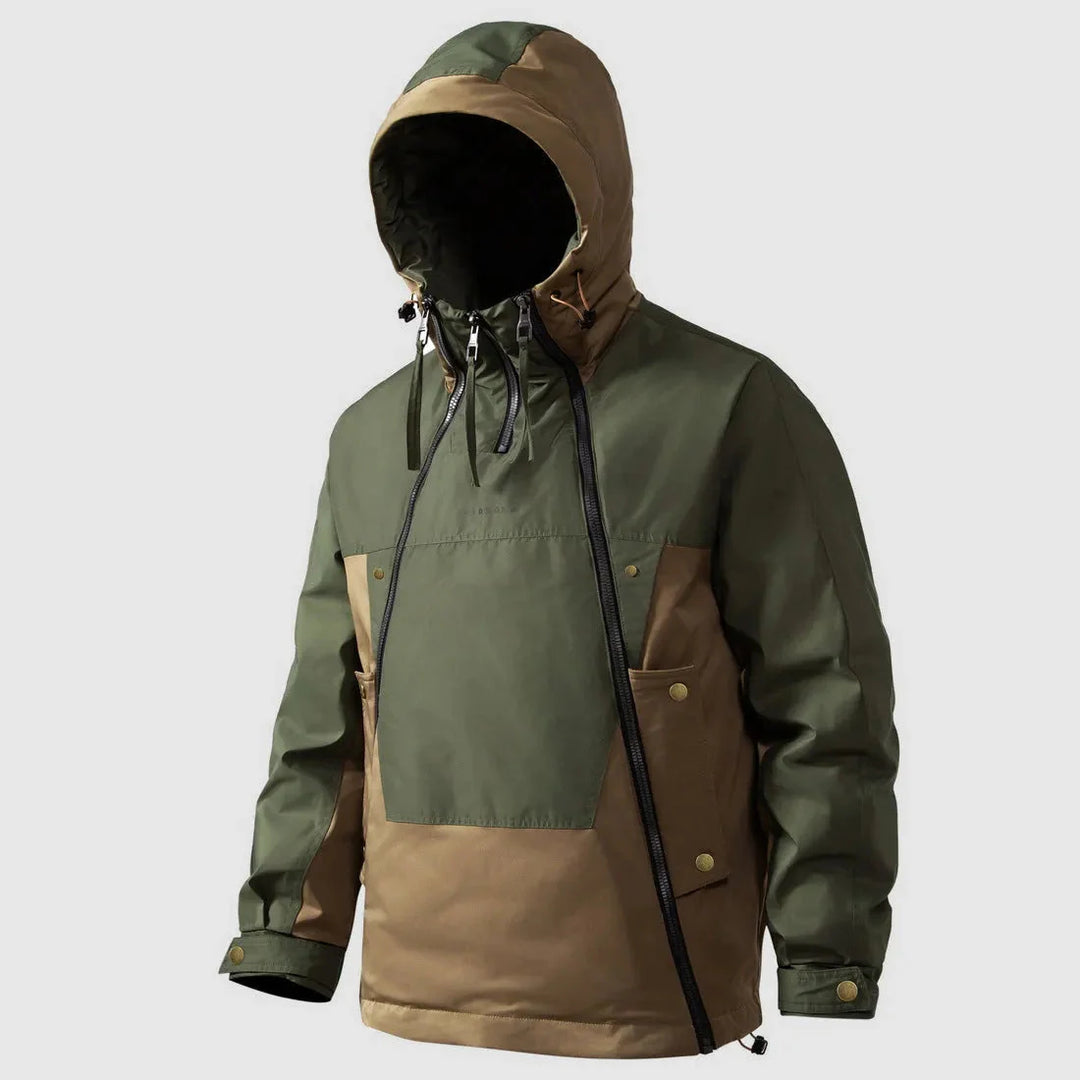 Theodore Color-Block Relaxed Fit Anorak Jacket | Hooded Padded Jacket