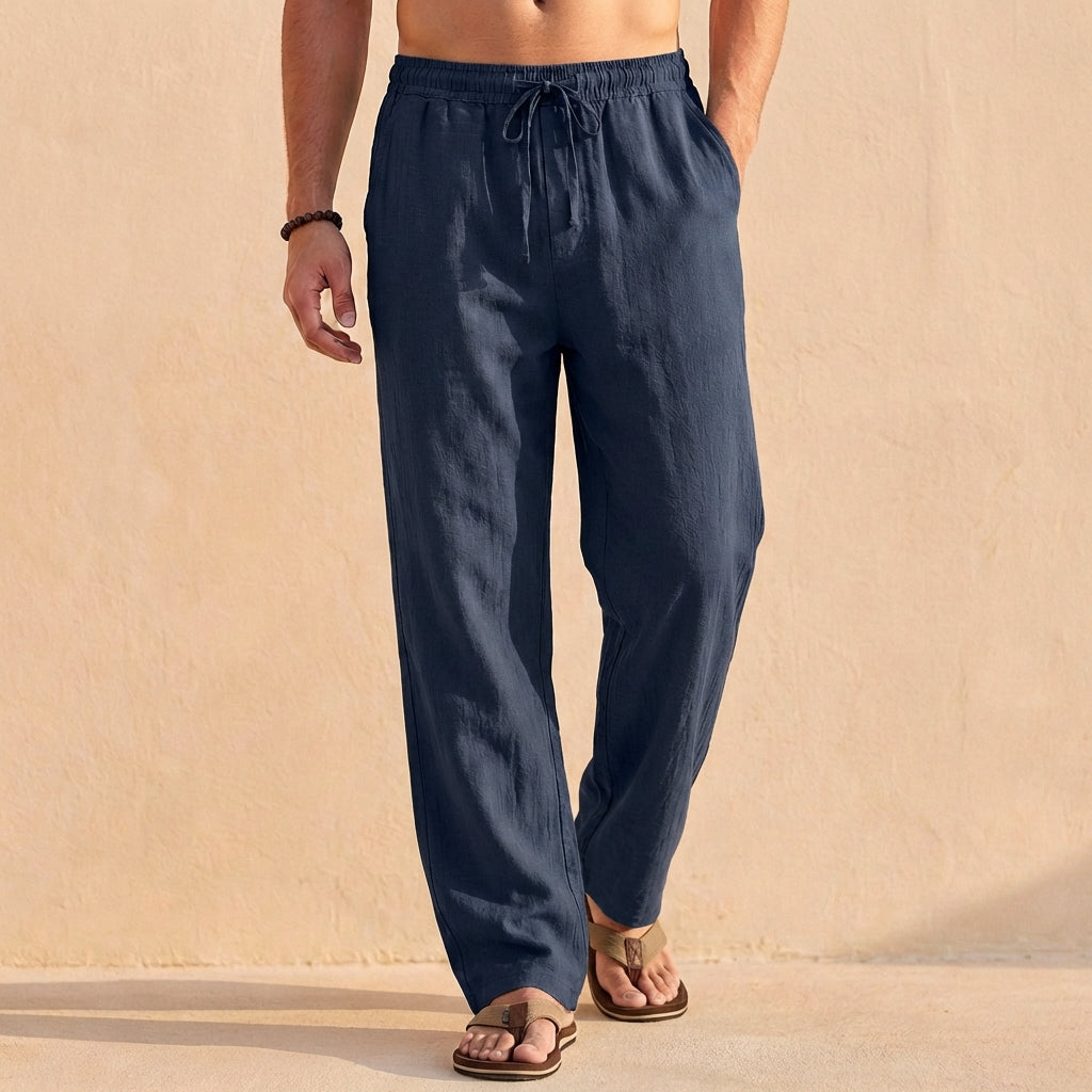 Relaxed-Fit Drawstring Blend Trousers for Everyday Comfort