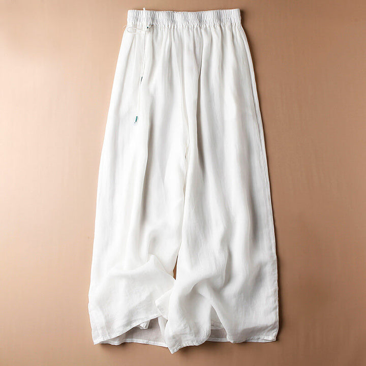 Relaxed Wide-Leg Trousers with Drawstring Waist
