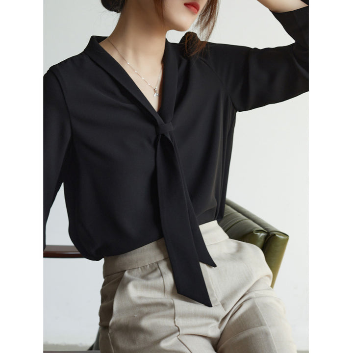 Bow-Tie Chiffon Blouse
