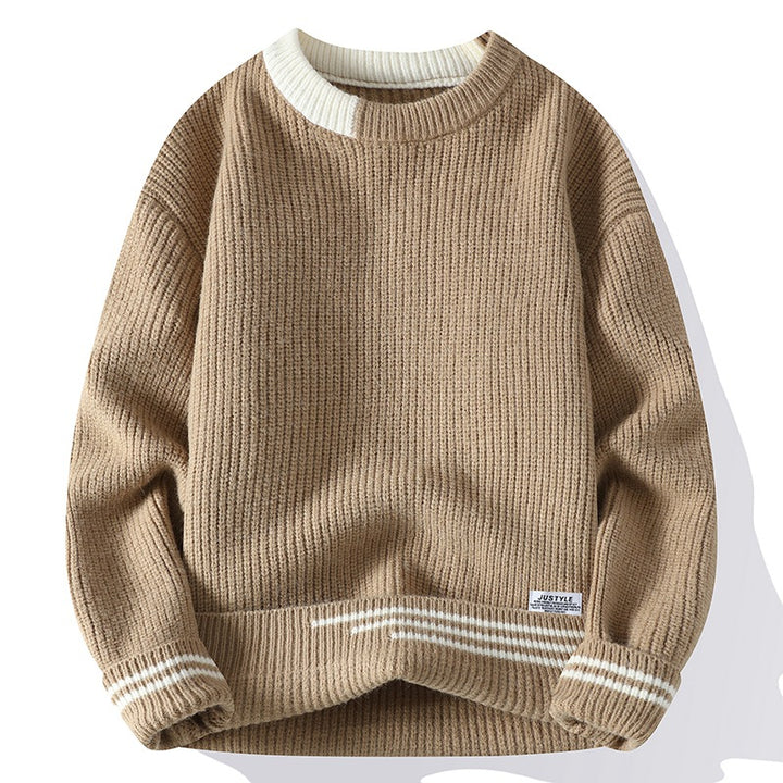 Color Block Knitted Pullover
