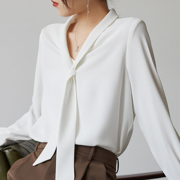 Bow-Tie Chiffon Blouse