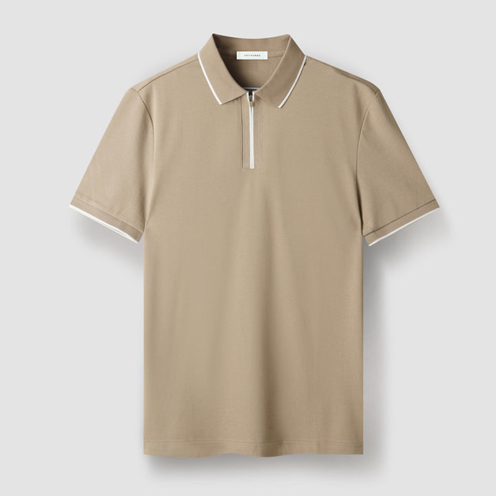 Meza Zip-Up Polo