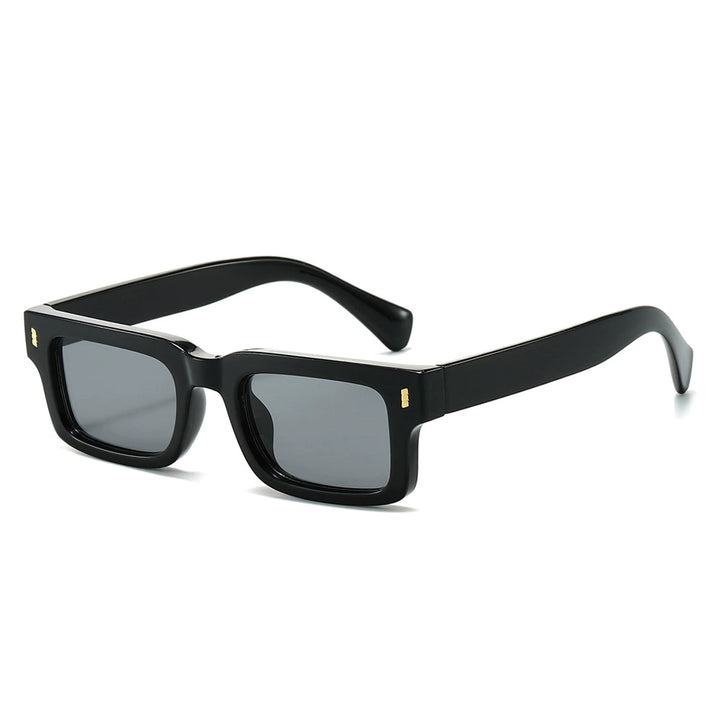 Zuniga Block-Frame Sunglasses – Retro Square Shape – Bold Thick Frames