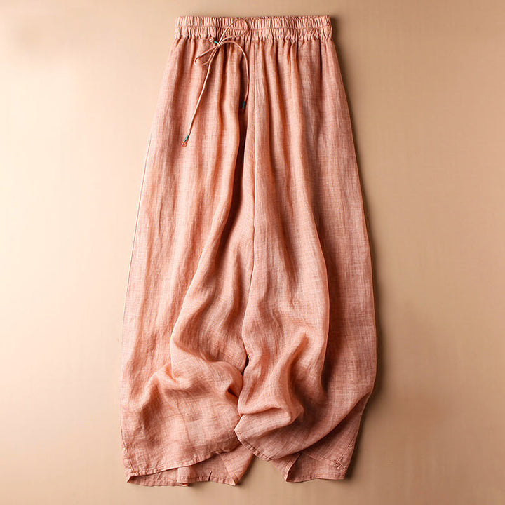 Relaxed Wide-Leg Trousers with Drawstring Waist