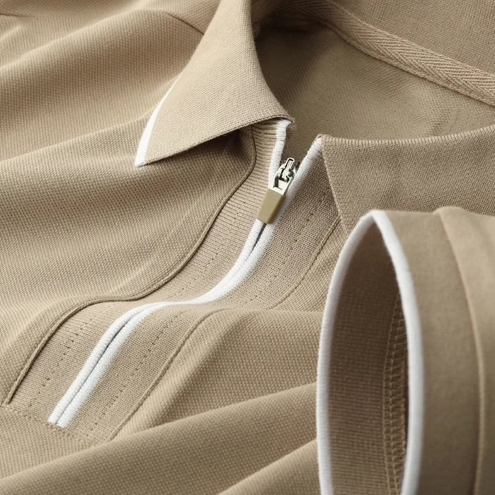 Meza Zip-Up Polo