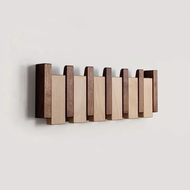 Minimalist Wooden Piano Wall Hook With Multiple Pegs