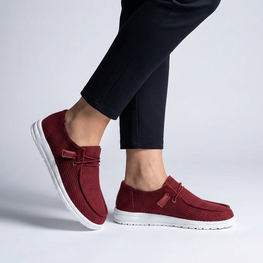 Textured Slip On Loafers with Lightweight Comfort Sole