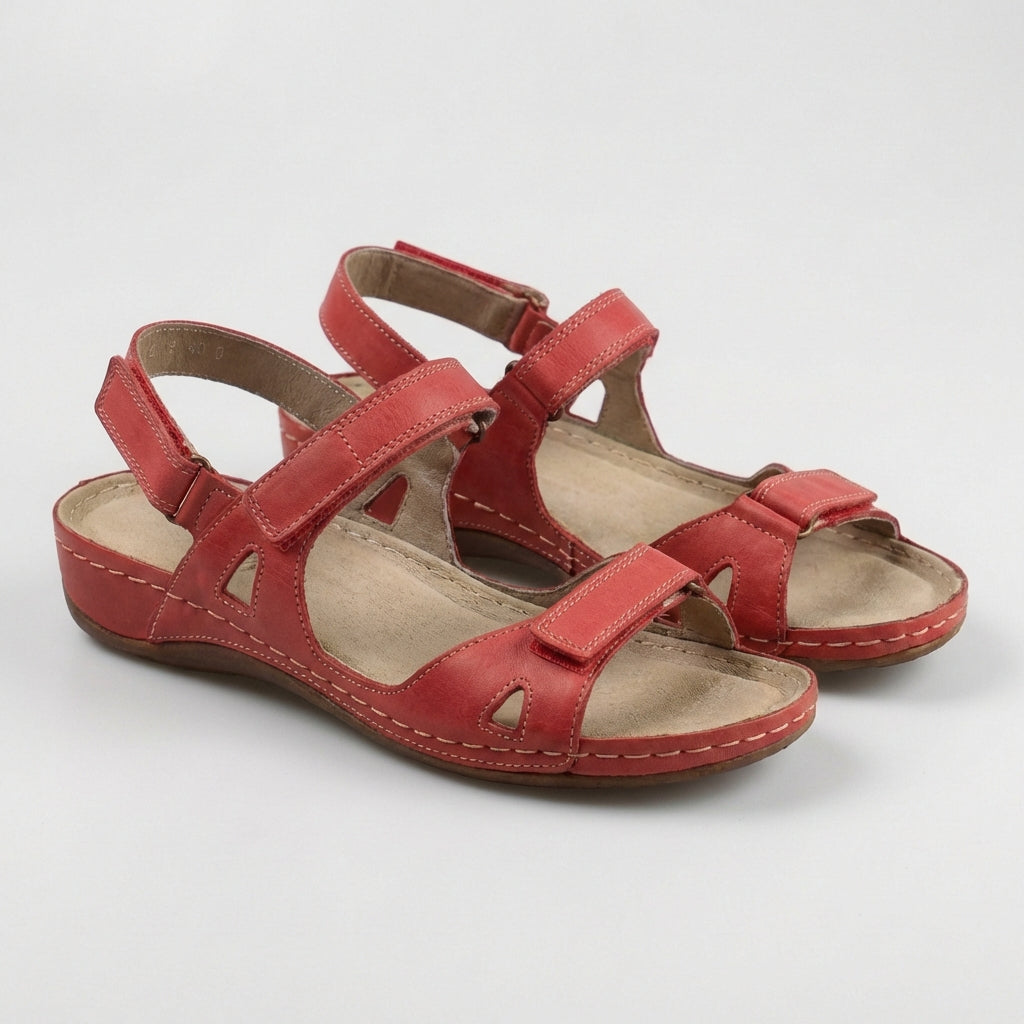 Open-Toe Sandals with Adjustable Straps and Contoured Footbed