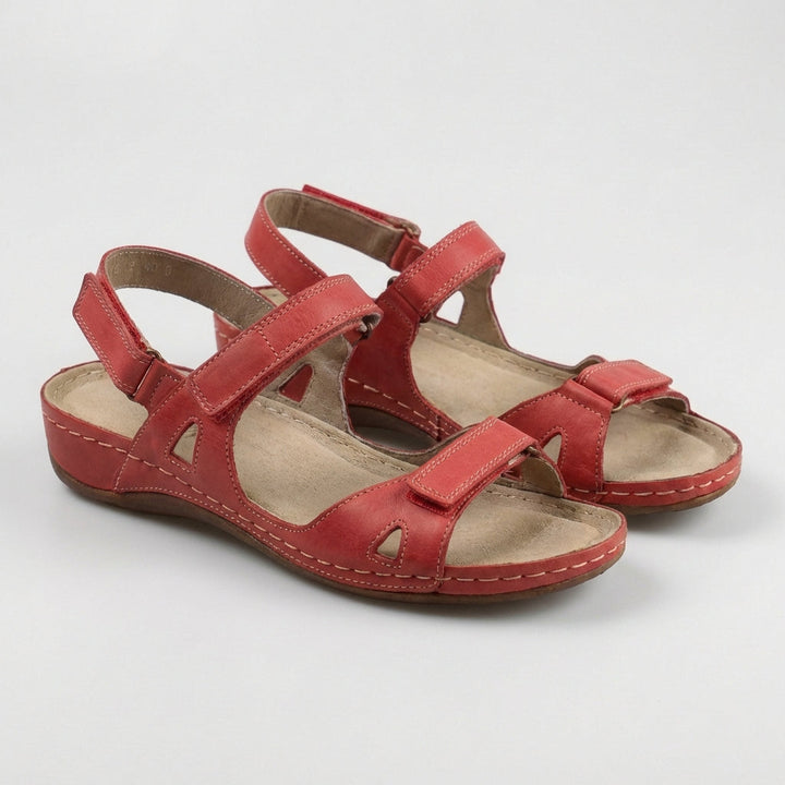 Open-Toe Sandals with Adjustable Straps and Contoured Footbed