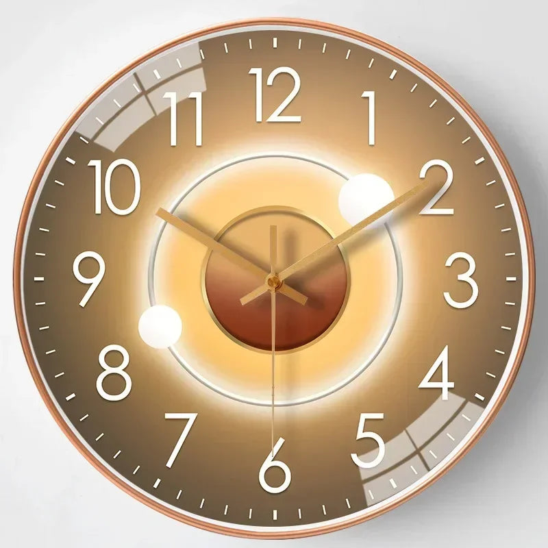 Modern Glass and Metal Wall Clock