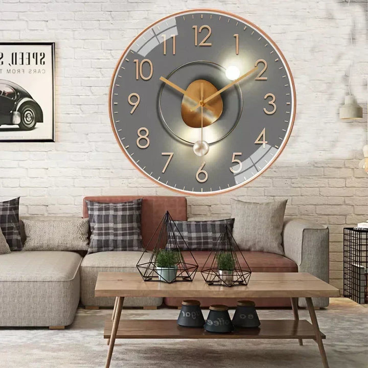 Modern Glass and Metal Wall Clock