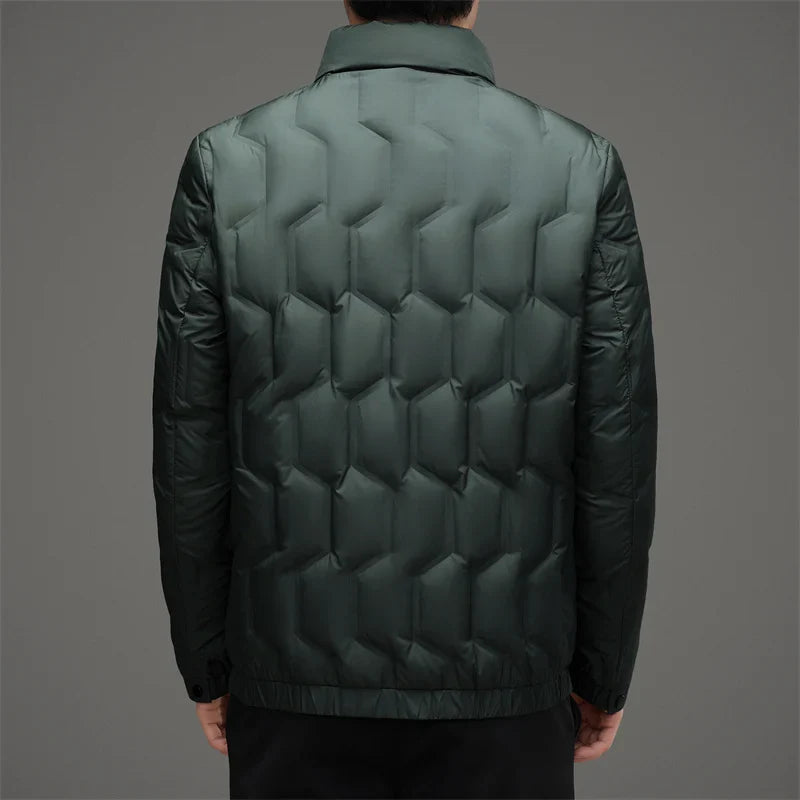 Jack Quilted Stand Collar Puffer Jacket | Zip Up Hip-Length Puffer Jacket