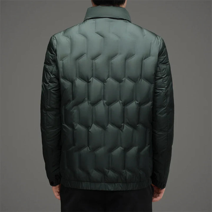 Jack Quilted Stand Collar Puffer Jacket | Zip Up Hip-Length Puffer Jacket