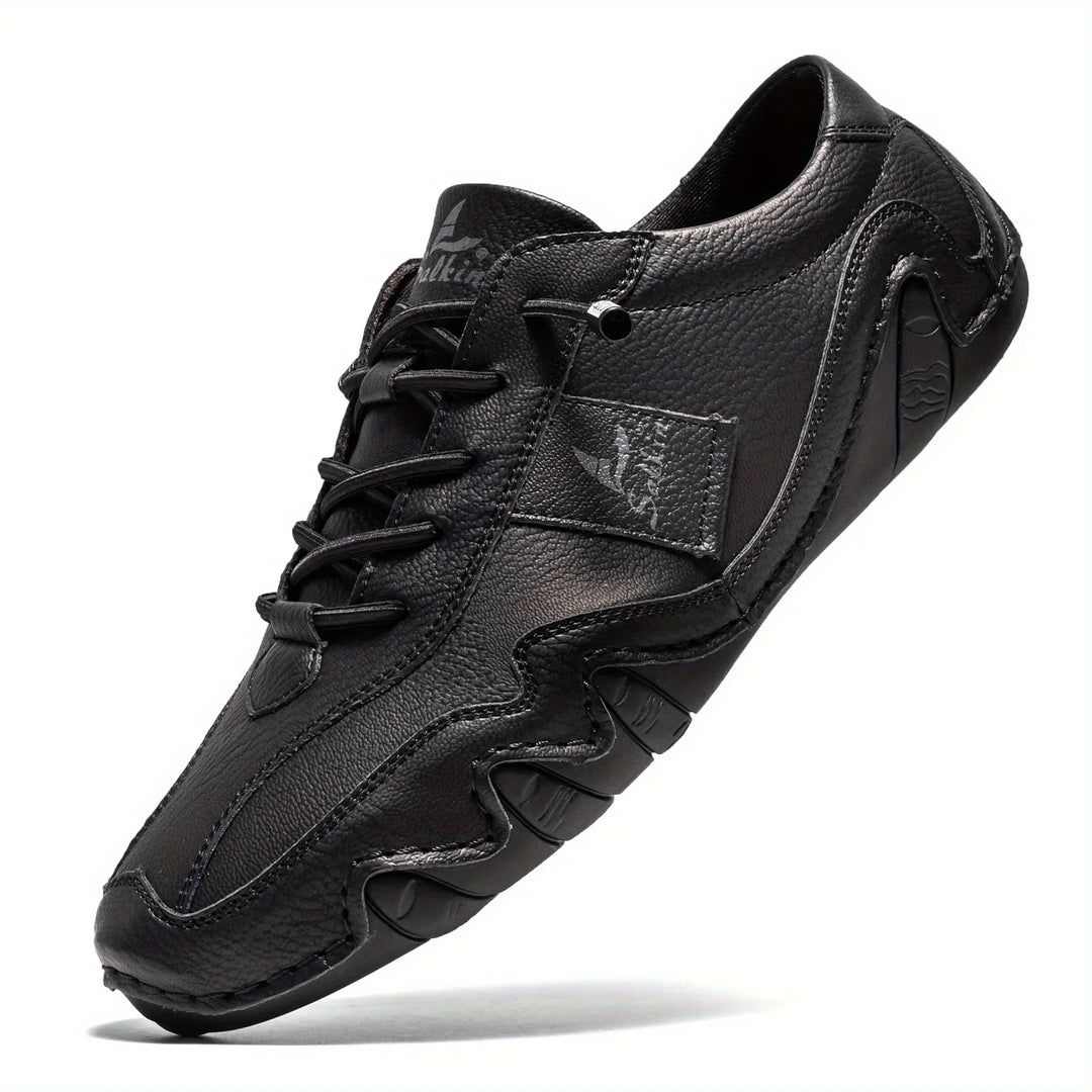 Oscar Low-Top Lace-Up Shoes | Contrast Stitching Ankle-Height Lace-Up Shoes