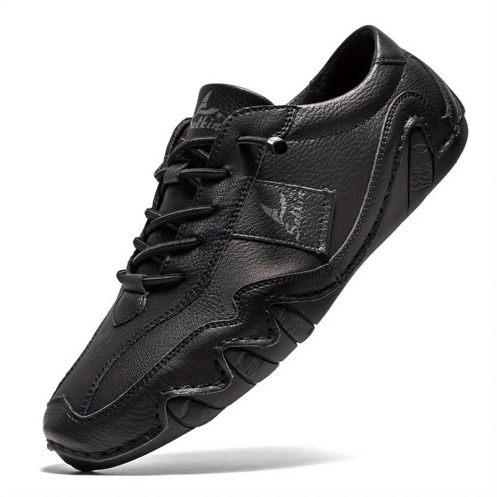 Oscar Low-Top Lace-Up Shoes | Contrast Stitching Ankle-Height Lace-Up Shoes