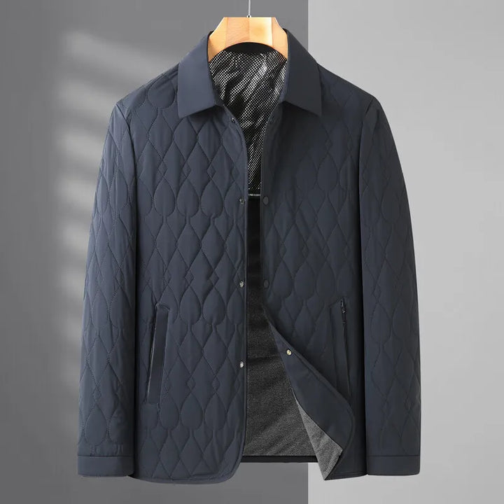 Arthur Quilted Jacket | Collared Button Front Long Sleeve Jacket