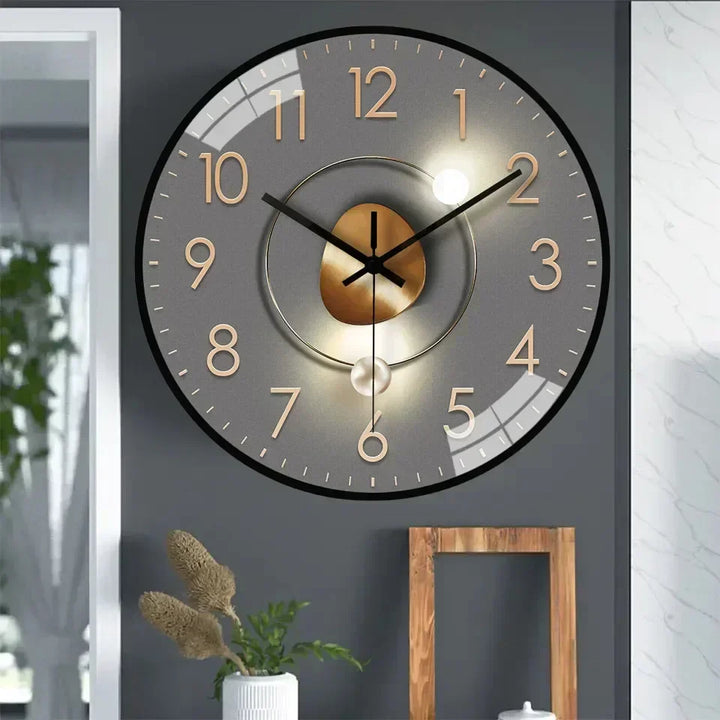 Modern Glass and Metal Wall Clock