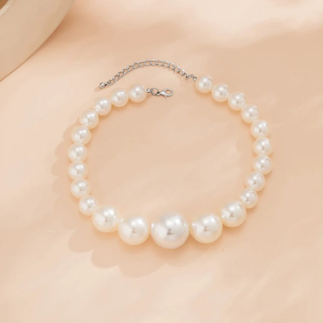 Selene Pearl Choker Set | Oversized Graduated Pearl Necklace