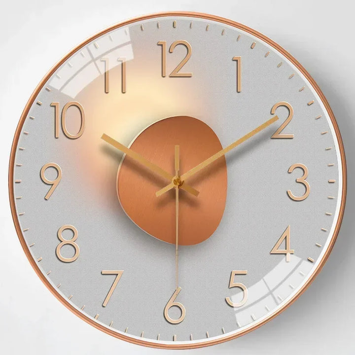Modern Glass and Metal Wall Clock