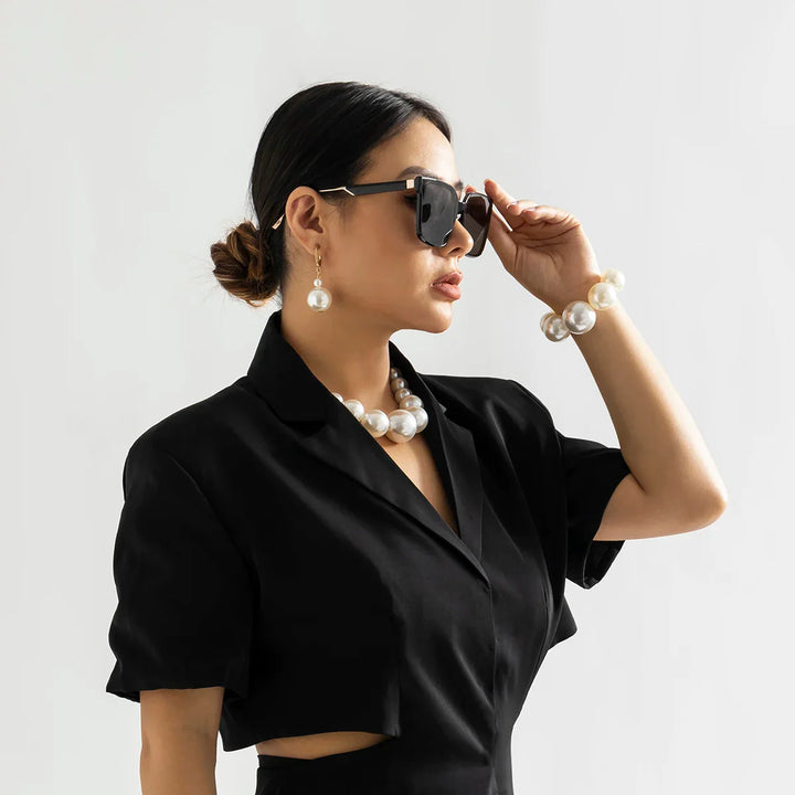 Selene Pearl Choker Set | Oversized Graduated Pearl Necklace
