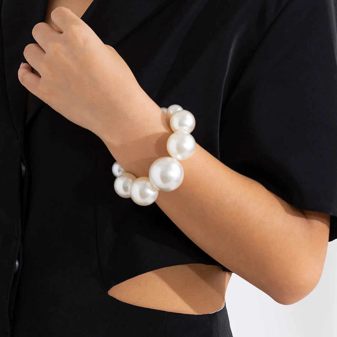 Selene Pearl Choker Set | Oversized Graduated Pearl Necklace