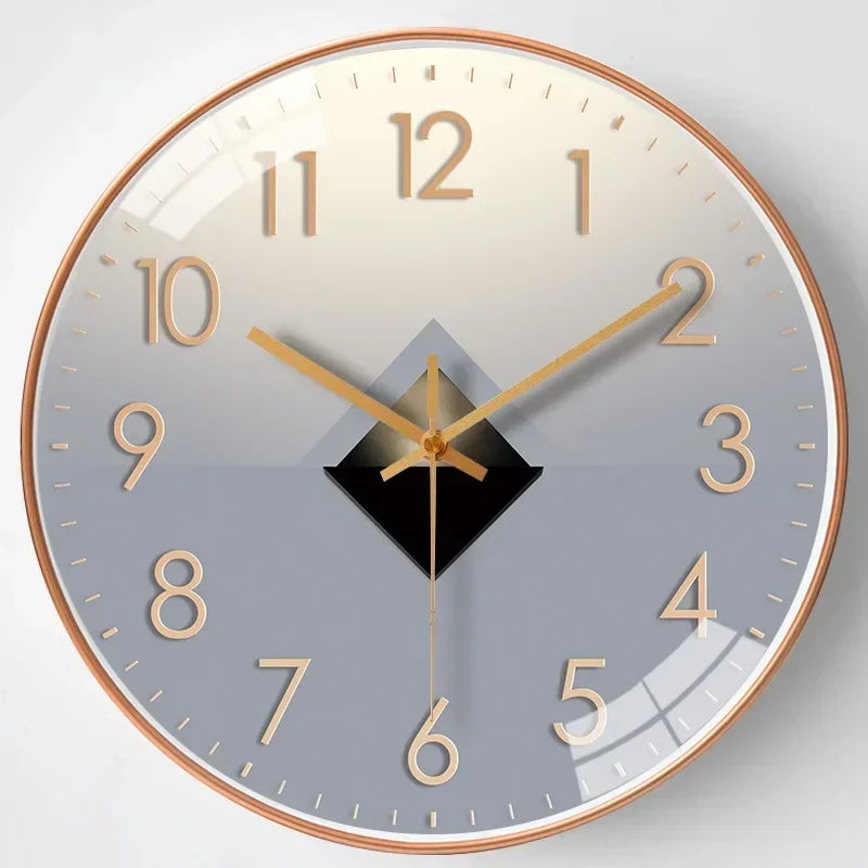 Modern Glass and Metal Wall Clock