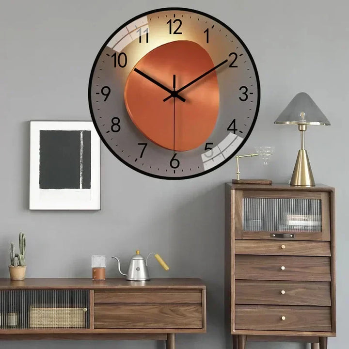 Modern Glass and Metal Wall Clock