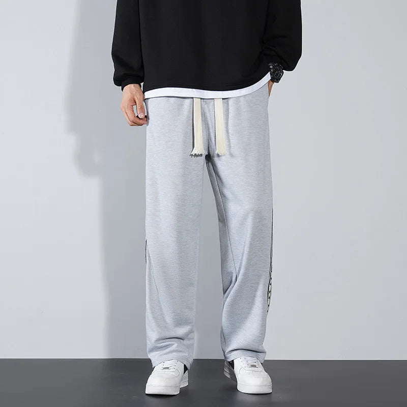 George Relaxed Fit Track Pants | Striped Drawstring Track Pants