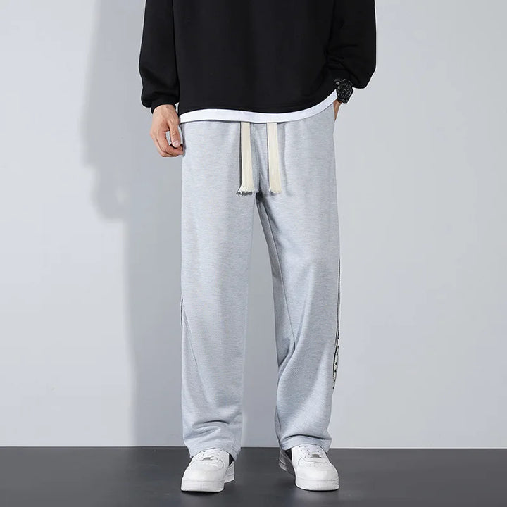 George Relaxed Fit Track Pants | Striped Drawstring Track Pants