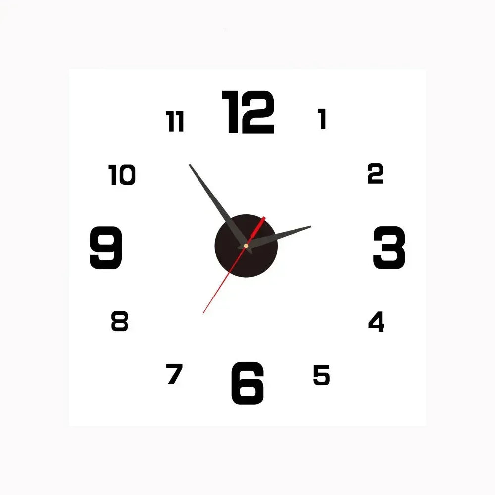 Modern Glass and Metal Wall Clock
