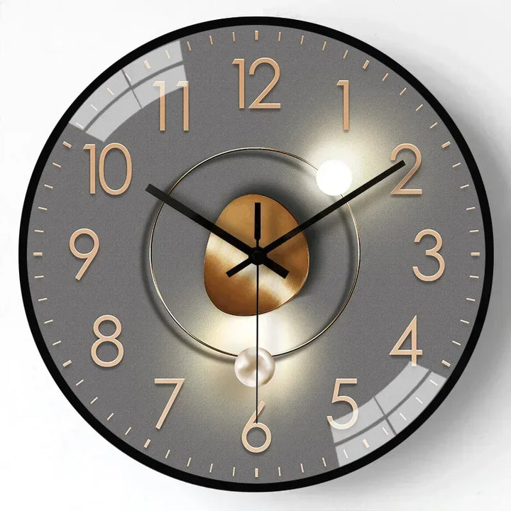 Modern Glass and Metal Wall Clock