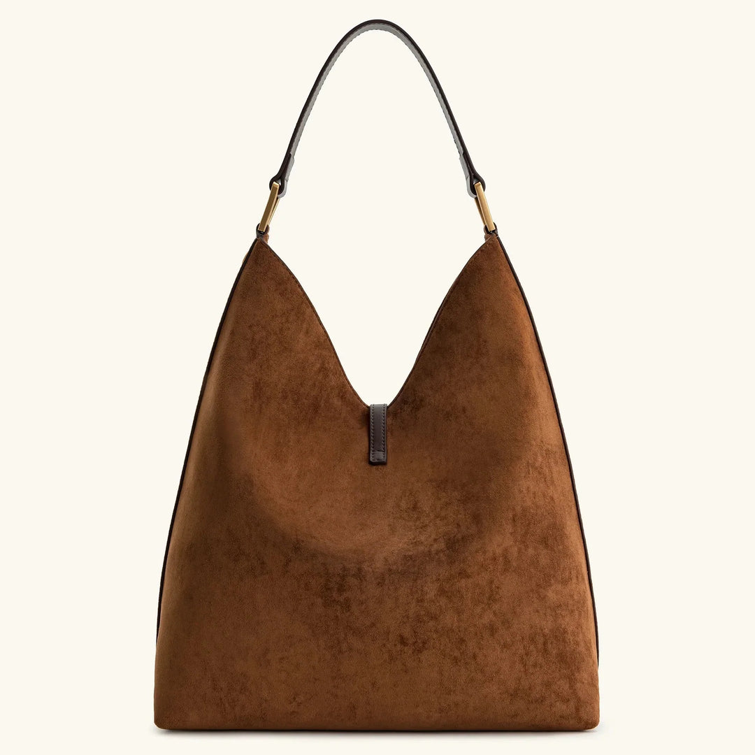 Isla Slouchy Hobo Bag | Drawstring Detail Gold-Tone Hobo Bag