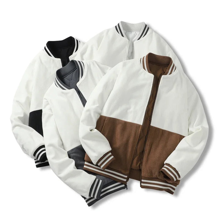 Theo Quilted Bomber Jacket | Reversible Diamond Pattern Jacket