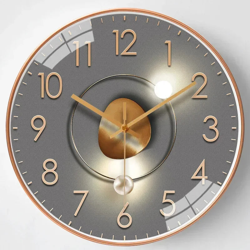 Modern Glass and Metal Wall Clock