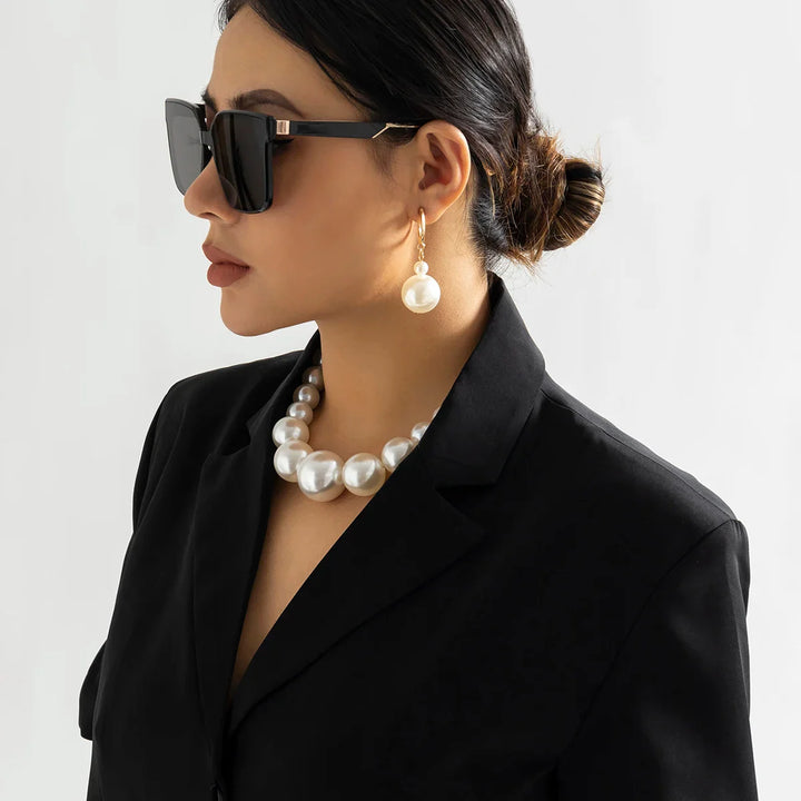 Selene Pearl Choker Set | Oversized Graduated Pearl Necklace