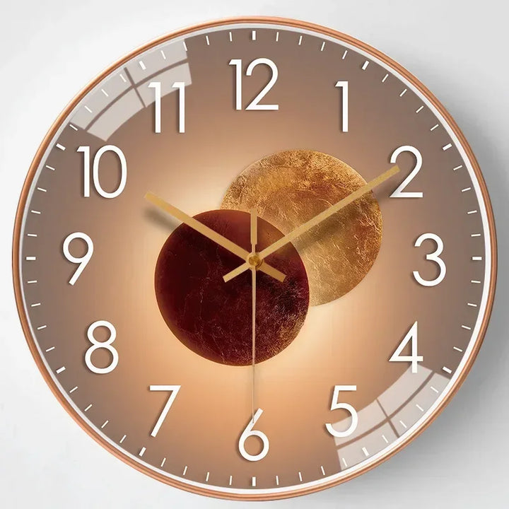Modern Glass and Metal Wall Clock