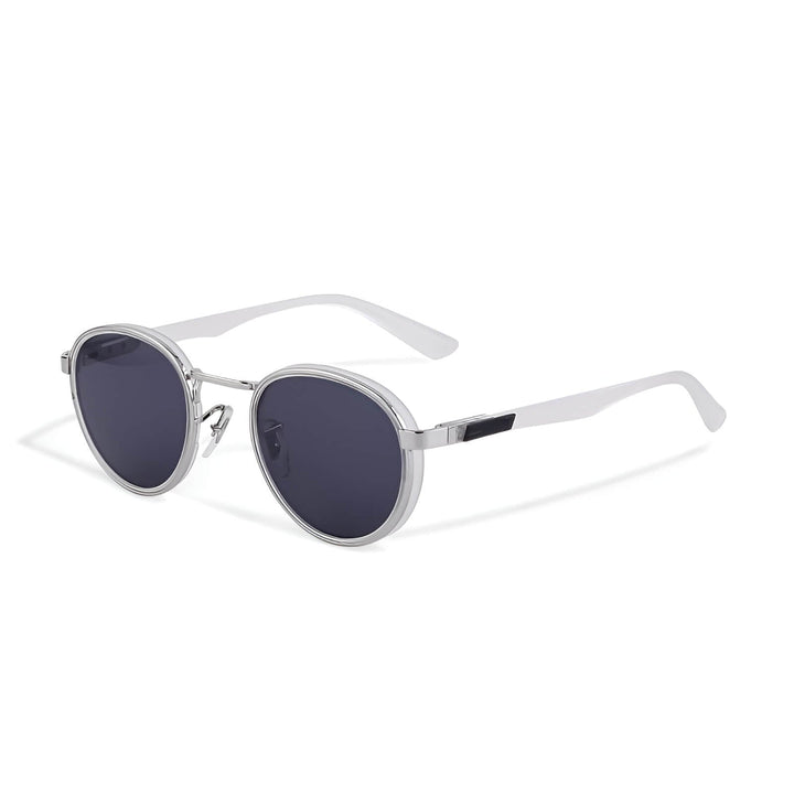 Marco Vale Retro Round Sunglasses with Metal Frame