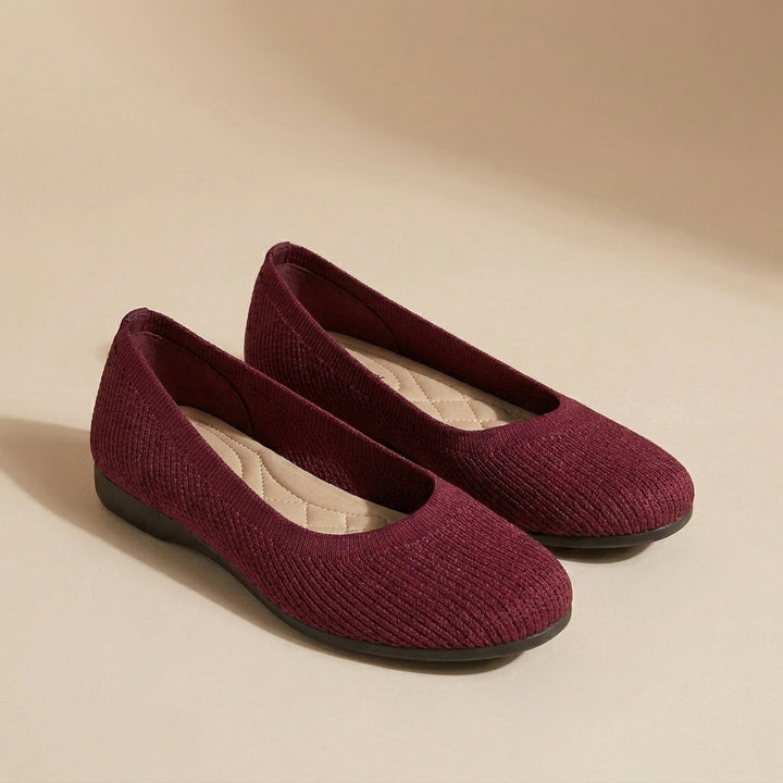 Sophisticated Knit Ballet Flats with Breathable Slip-On Design