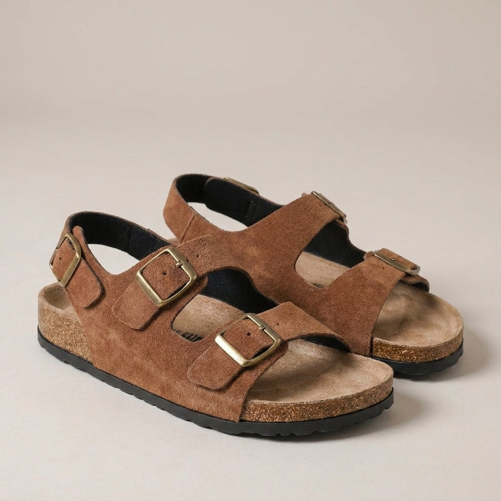 Refined Slingback Sandal with Adjustable Buckle Straps