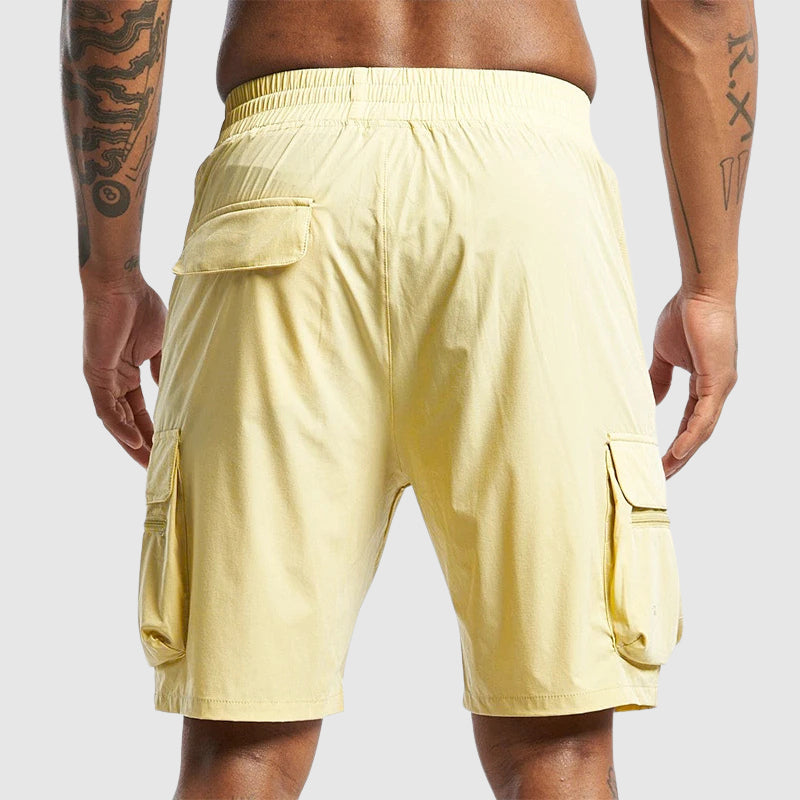 Theodore Willow Relaxed Technical Fabric Cargo Shorts with Functional Pockets