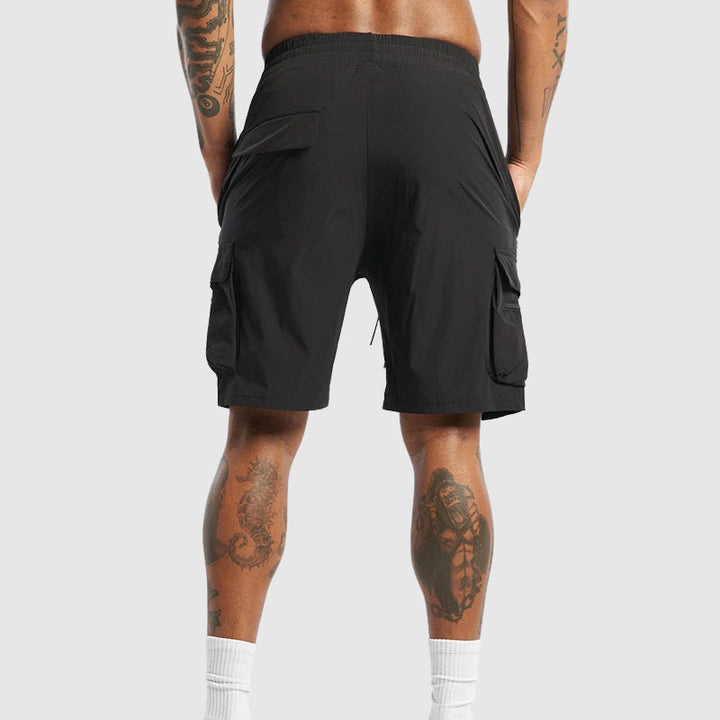Theodore Willow Relaxed Technical Fabric Cargo Shorts with Functional Pockets