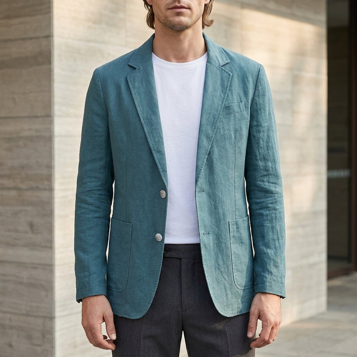 Luca Relaxed Linen Blend Blazer with Soft Tailored Fit