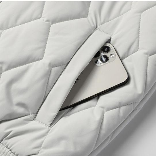 Theo Quilted Bomber Jacket | Reversible Diamond Pattern Jacket