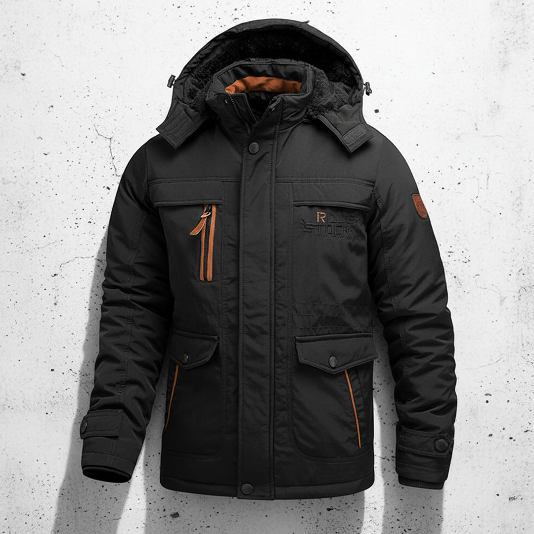 Theodore Hooded Parka | Cargo Pockets Fleece-Lined Parka