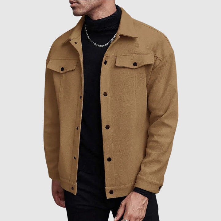 Oliver Regular Fit Shirt Jacket | Collared Button Front Shirt Jacket